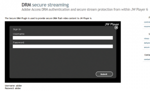 Abbildung 3: Nicht nur der Flashplayer unterstützt Adobes DRM, auch der JW Player 6 spielt ein Video nur nach einer Passwortabfrage ab, wenn der Stream-Anbieter es so einrichtet.