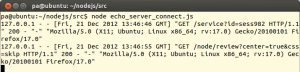Abbildung 6: Die Middleware Logger protokolliert die HTTP-Anfragen per Standardausgabe.