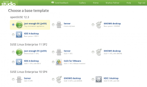 Abbildung 3: Suse Studio erlaubt es, fertige Images für den Betrieb in der Cloud oder in klassischen Virtualisierungslösungen per Mausklick zu bauen.