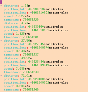 Abbildung 5: Dies sind jene GPS-Daten des Garmin in einem Yaml-Format, die das Skript in <link href="#article_l2" class="listing" srcset=