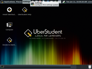 Abbildung 1: Wissenschaft für Linux-Einsteiger mit der Uberstudent-Distribution: DELUG-Leser booten sie einfach von der DVD.