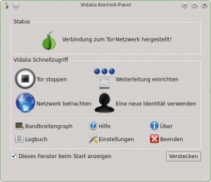 Abbildung 10: Das Management-Tool von Vidalia aus dem Tor Browser Bundle ist selbsterklärend.
