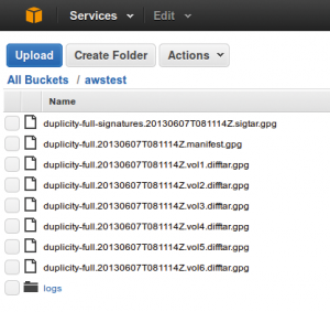 Abbildung 2: Wer in Amazons Cloudstorage S3 ein Bucket anlegt, kann dort mit Duplicity verschlüsselte Backups lagern.