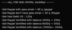 Abbildung 2: Kreditkartendaten und Paypal-Accounts mit Funktions- und Deckungsgarantie.