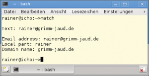 Abbildung 3: Mit »regex_match()« findet der Programmierer den exakten Treffer, auf Wunsch in lokalen und Domänenteil getrennt.