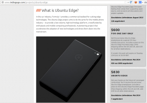 Ubuntu-Edge-Kampagne auf Indiegogo