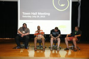 Das Open Suse Board beim Town Hall Meeting.