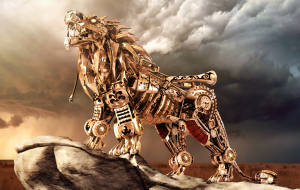 Abbildung 2: Gut gebrüllt, Löwe – der mit Blender gerenderte "Steampunk Nemean Lion" ist nur ein Beispiel dafür, dass das Projekt prima dasteht.