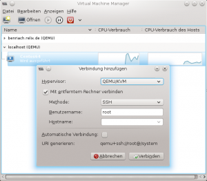 Abbildung 4: Red Hats Virt-Manager gibt dem Anwender ein GUI, das sich nicht hinter proprietären Alternativen zu verstecken braucht und neben Xen und KVM auch die Linux-Container administrieren kann.