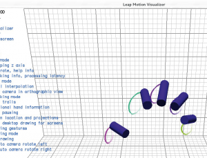 Abbildung 8: Auch Fingerkuppen identifiziert Leap Motion ohne Probleme.