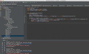 Abbildung 1: Die vom Autor genutzte IDE heißt Pycharm, im Bild zu sehen ist die geöffnete Datei »views.py«.