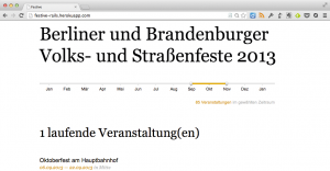 Abbildung 1: Die Beispielanwendung verwendet einen Schieberegler (Slider) zur Datumseingrenzung und läuft auf der Plattform Heroku.