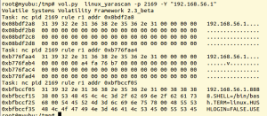 Abbildung 2: Das Volatility-Tool Yarascan hat eine gespawnte Shell gefunden, über die ein Angreifer offensichtlich Daten übertragen hat.