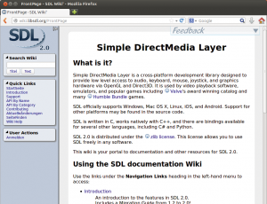 Abbildung 6: Die SDL-Entwickler suchen derzeit händeringend nach Freiwilligen, die das Wiki aktualisieren.