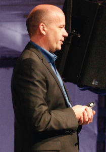 Abbildung 6: Open-Xchange-CEO Rafael Laguna bei seiner Keynote.