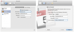 Abbildung 9: Auch Mac OS X spielt bei I-Rony mit: Sowohl Kontakte, Kalender, Aufgaben und natürlich E-Mails lassen sich in Apples Tools (Apple Mail, Contacts, Ical) integrieren.