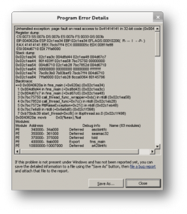 Ein Absturz der Flight Management Software.(Quelle: N.runs.com)