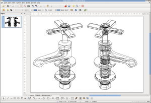 Erster Erfolg: Eine Freehand-Zeichnung in Libre Office.