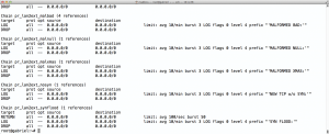 Abbildung 1: IPtables heißt schon seit Jahren der Standardpaketfilter von Linux. Aus einer tabellarischen Anordnung wie dieser generiert IPtables …