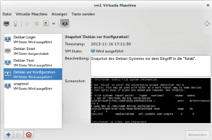 Abbildung 2: Die neue Snapshot-Verwaltung ist einfach, für die meisten Aufgaben aber ausreichend.