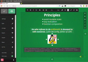 Abbildung 1: Der Onlinedienst Slid.es biet einen GUI-Editor für Reveal.js-Präsentationen.