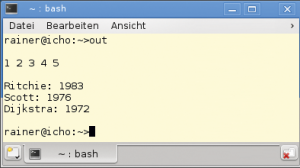 Abbildung 1: Ausgeben der Container »std::vector« und »std::unordered_map«.