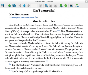 Abbildung 3: Das Docbook-5.0-Beispiel als Epub-Dokument im freien E-Book-Leseprogramm Fbreader.