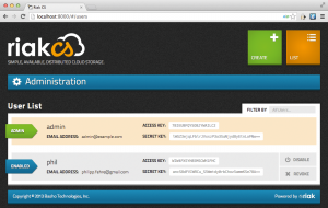 Abbildung 3: Auf Wunsch gibt es zu Riak CS ein Web-basiertes Control Panel.