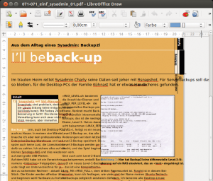 Abbildung 4: Unter Libre Office Draw ist der "Alltag eines Sysadmins" recht chaotisch, wenngleich immer noch vollständig.