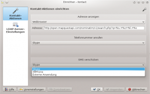 Abbildung 5: Fehlt leider noch: SMS versenden mit KDE Connect. KDEs Kontact wäre schon vorbereitet.