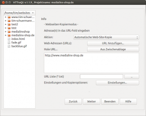 Abbildung 5: … Httraqt ähneln sich in Funktionsumfang und Bedienung sehr. Nach dem Abfragen der Parameter beginnen beide mit dem Download.