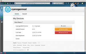 Abbildung 5: Wer das Angebot von Cyanogenmod ab Version 10.2 nutzt und sich einen Account beschafft, wird unter anderem mit einer Remote-Wipe-Funktion belohnt.