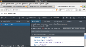 Abbildung 3: Der Pfad &raquo;/ws&laquo; ist für Websockets reserviert, andernfalls beschwert sich die Chat-Anwendung.