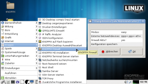 Abbildung 9: In Knoppix gibt es eine Firewall, deren Konfiguration in Komplexitätsstufen eingeteilt ist.