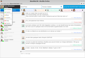 Die Groupware Blue Mind bietet in Version 3.0 auch Instant Messaging via XMPP: