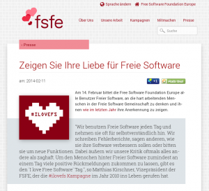 Happy Valentine, liebe Open-Source-Entwickler! Die FSFE sagt Dank.