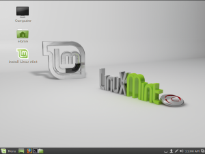 Abbildung 1: Bootet von der DELUG-DVD: Linux Mint LMDE 201403, Cinnamon, 64 Bit.