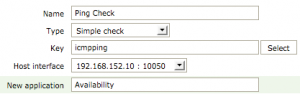 Abbildung 2: Ein einzelner Check heißt bei Zabbix Item. Der Ping-Test kommt ohne den Agenten aus.