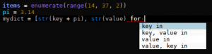 Code-Completion in Kdevelop-Python.
