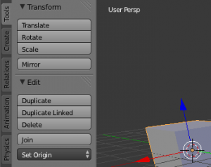 Veränderte Toolbar in Blender 2.70.