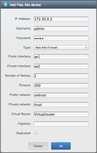 Abbildung 2: Cloud Stack integriert externe Firewalls wie die von Palo Alto.