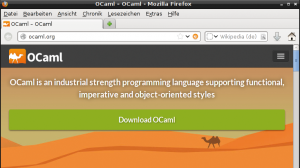 Abbildung 4: Das ist nicht Perl: Ocaml erhebt Anspruch auf das Kamel als Wappentier.