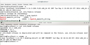 Abbildung 1: Testsysteme im Einsatz: Suse 13.1 mit Kernel 3.13 und Fedora 20 mit einem nagelneuen 3.14er.