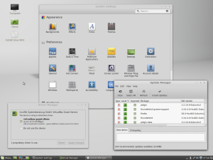 Abbildung 1: Nur beim Linux-Magazin: Dreimal Mint auf einer DVD – zweimal 64, einmal 32 Bit. Die neue Version 17 bietet Langzeitsupport und Mate- oder Cinnamon-Desktop.