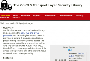 Abbildung 11: Gnu TLS ist bereits auf vielen Servern installiert. Die Software entstand aufgrund von Lizenzproblemen, die die Entwickler mit Open SSL hatten.
