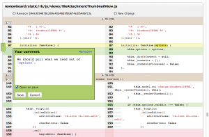 Abbildung 3: Review Board erleichtert die Code-Durchsicht mit Highlighting, Diffs und Kommentaren.