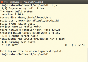 Abbildung 3: Ninja kann automatisiert Tests starten. Hier hat die Software den Test namens &raquo;Ein Test&laquo; bestanden.