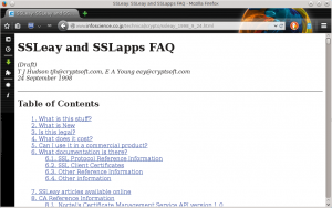Abbildung 4: 1998 hieß Open SSL noch SSLeay, wie ein uraltes Howto zeigt.