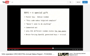 Abbildung 8: Auch die Problematik mit &raquo;malloc()&laquo; und Valgrind hatte Kamp auf der Fosdem 2014 thematisiert.
