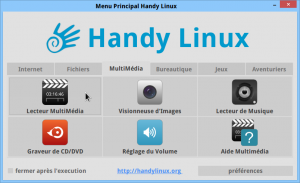 Das Handy Menu in der Ansicht für Multimedia.